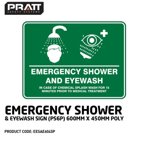 PRATT EMERGENCY SHOWER & EYE WASH PIC (PS6P) 600 X 450 POLY